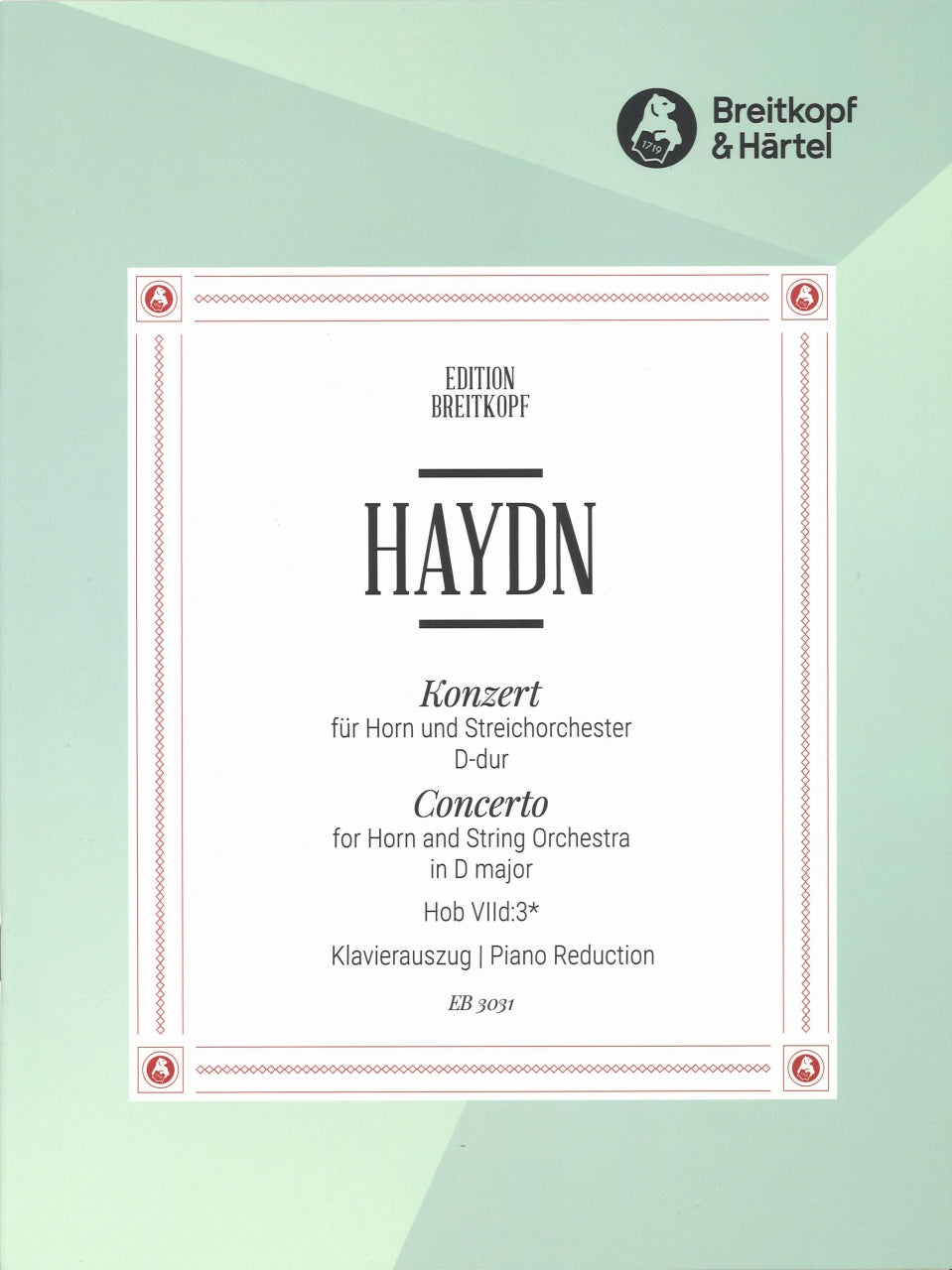 Haydn, Concerto Hob. 7d/3 in D (No. 1) (Breitkopf)