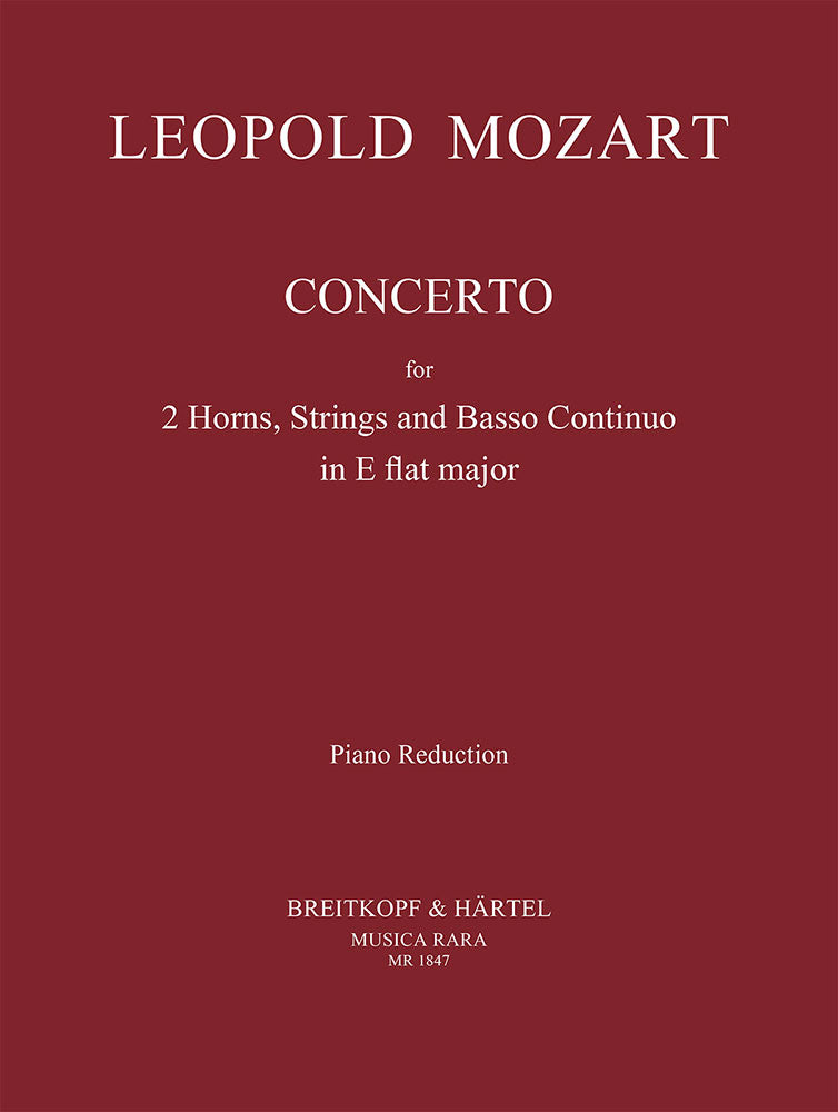 Mozart,L., Concerto in Eb (2Hn,Pf) (Musica Rara)