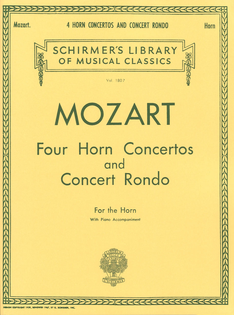 Mozart, 4 Concertos and Concerto Rondo (G.Schirmer)