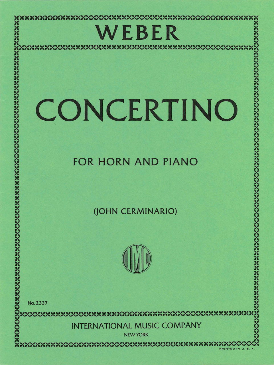 Weber, Concertino op. 45 (Cerminaro) (IMC)