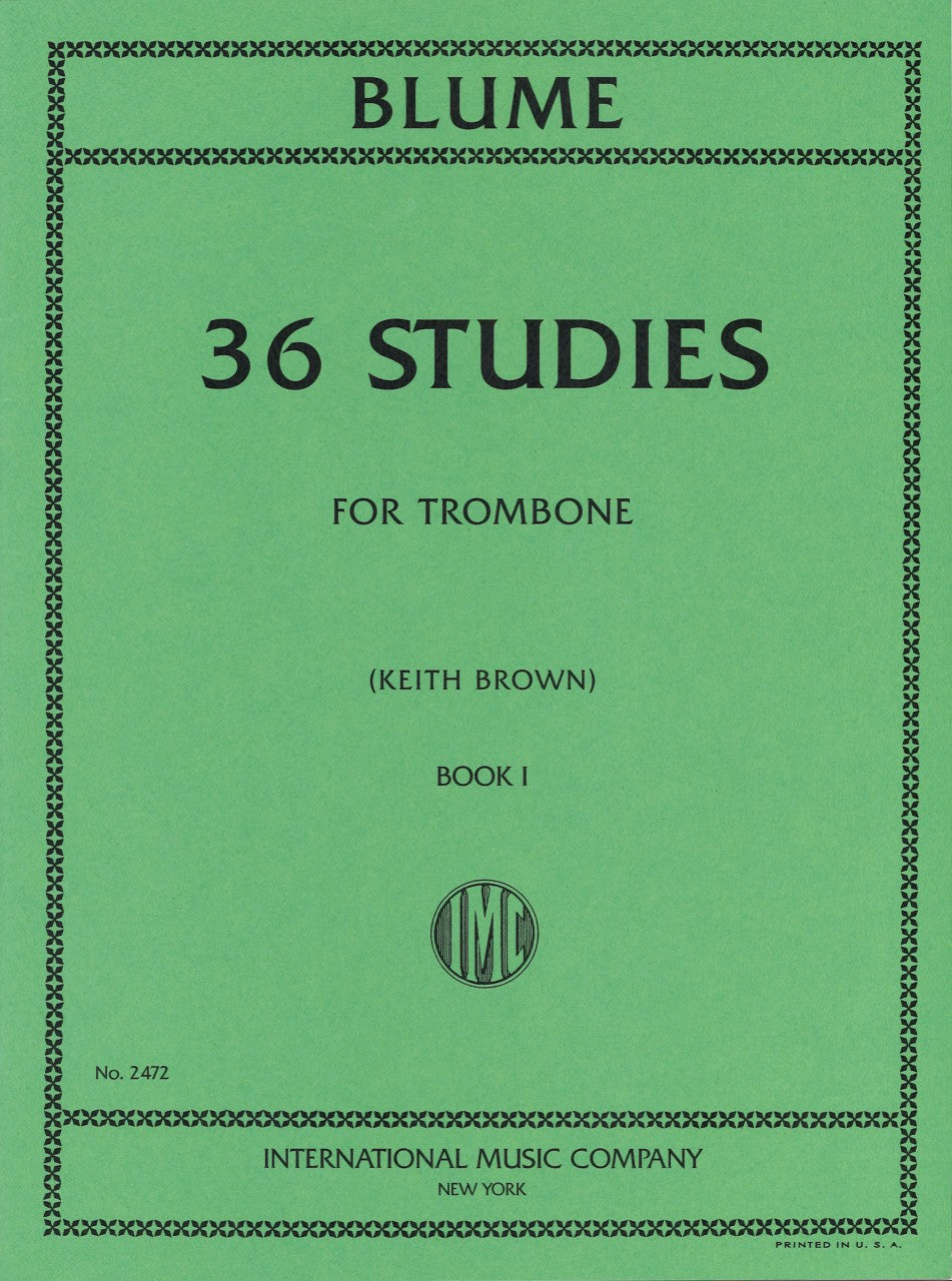 Blume,O., 36 Studies Bk.1 (Brown) (IMC)