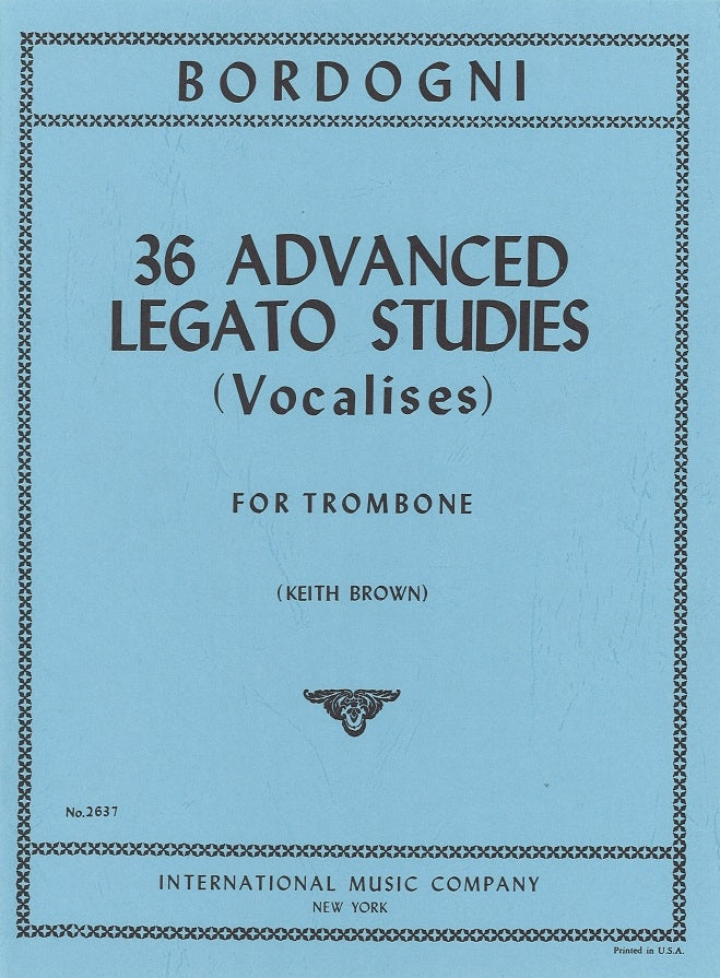 Bordogni, 36 Legato Studies (Brown) (IMC)