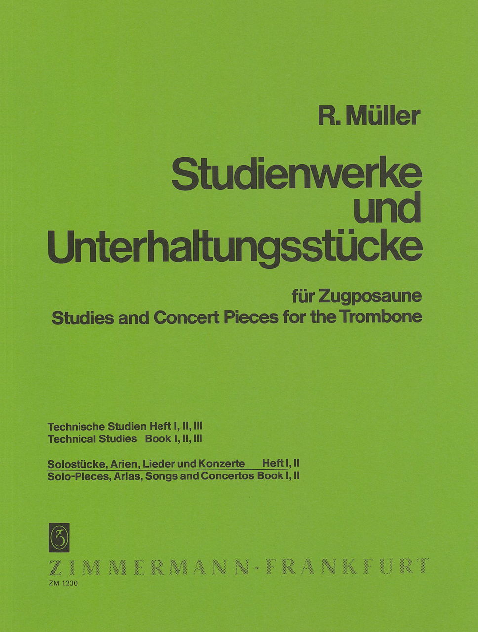 Muller, Solostucke, Arien, Lieder... 1 (Zimmermann)