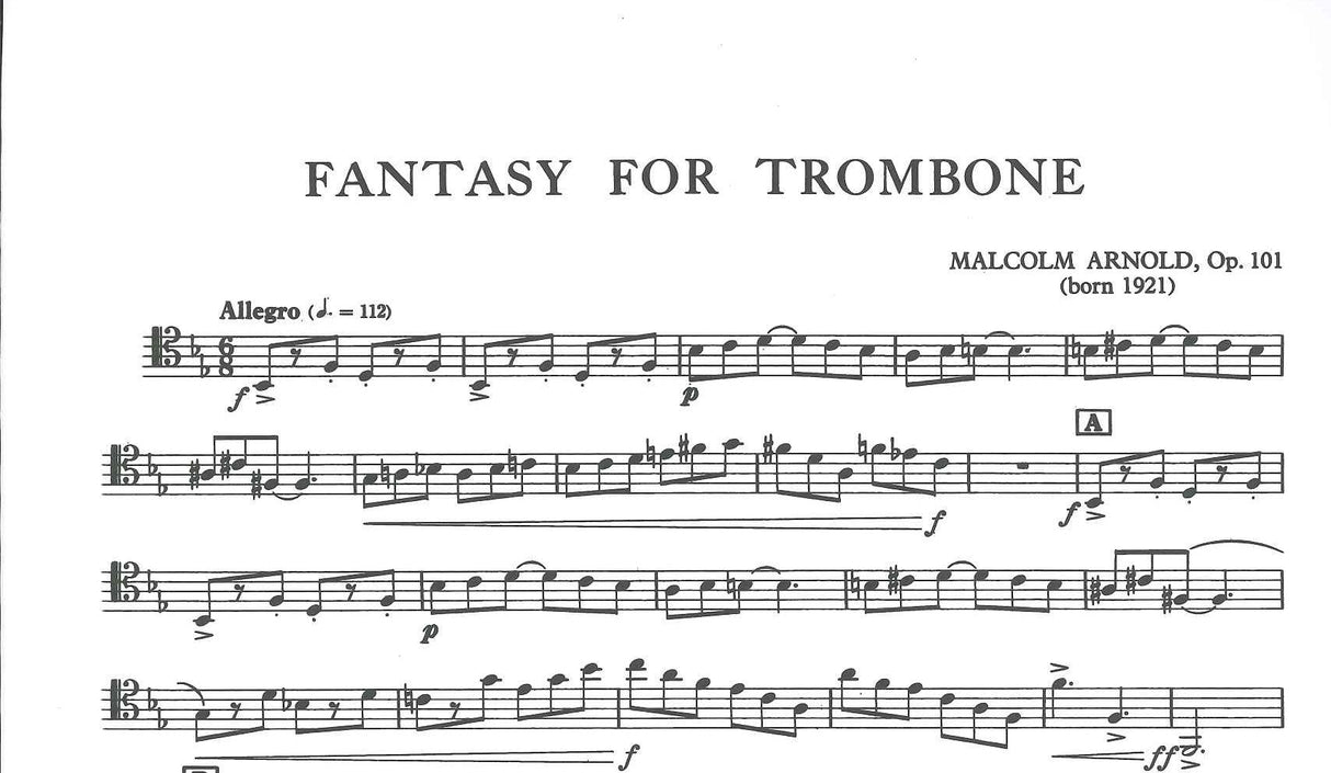 Arnold, Fantasy op. 101 (Tbn Solo) (Faber Music)