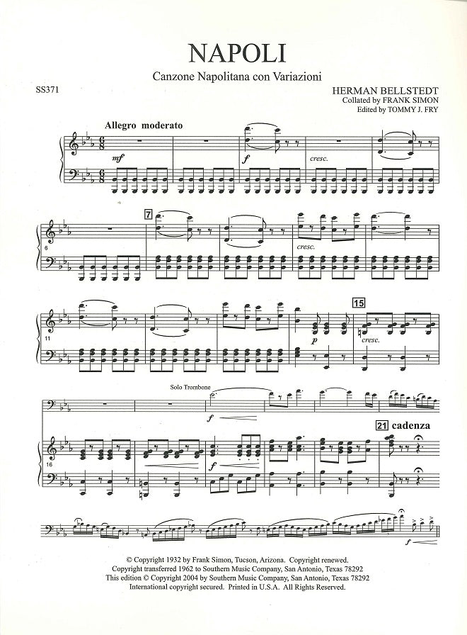 Bellstedt, Napoli (Tbn/Euph,Pf) (Southern)