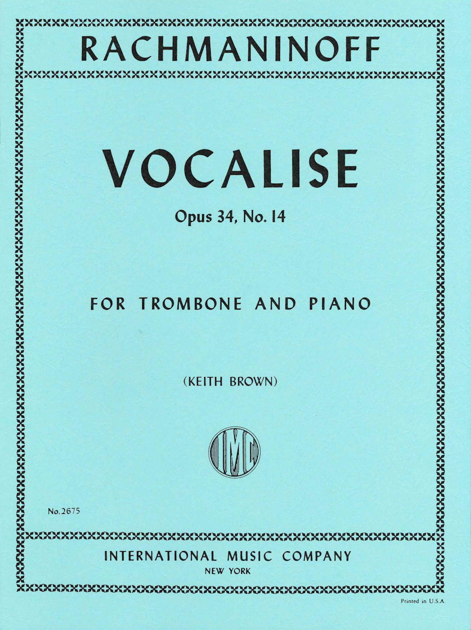 Rachmaninoff, Vocalise op. 34/14 (IMC)