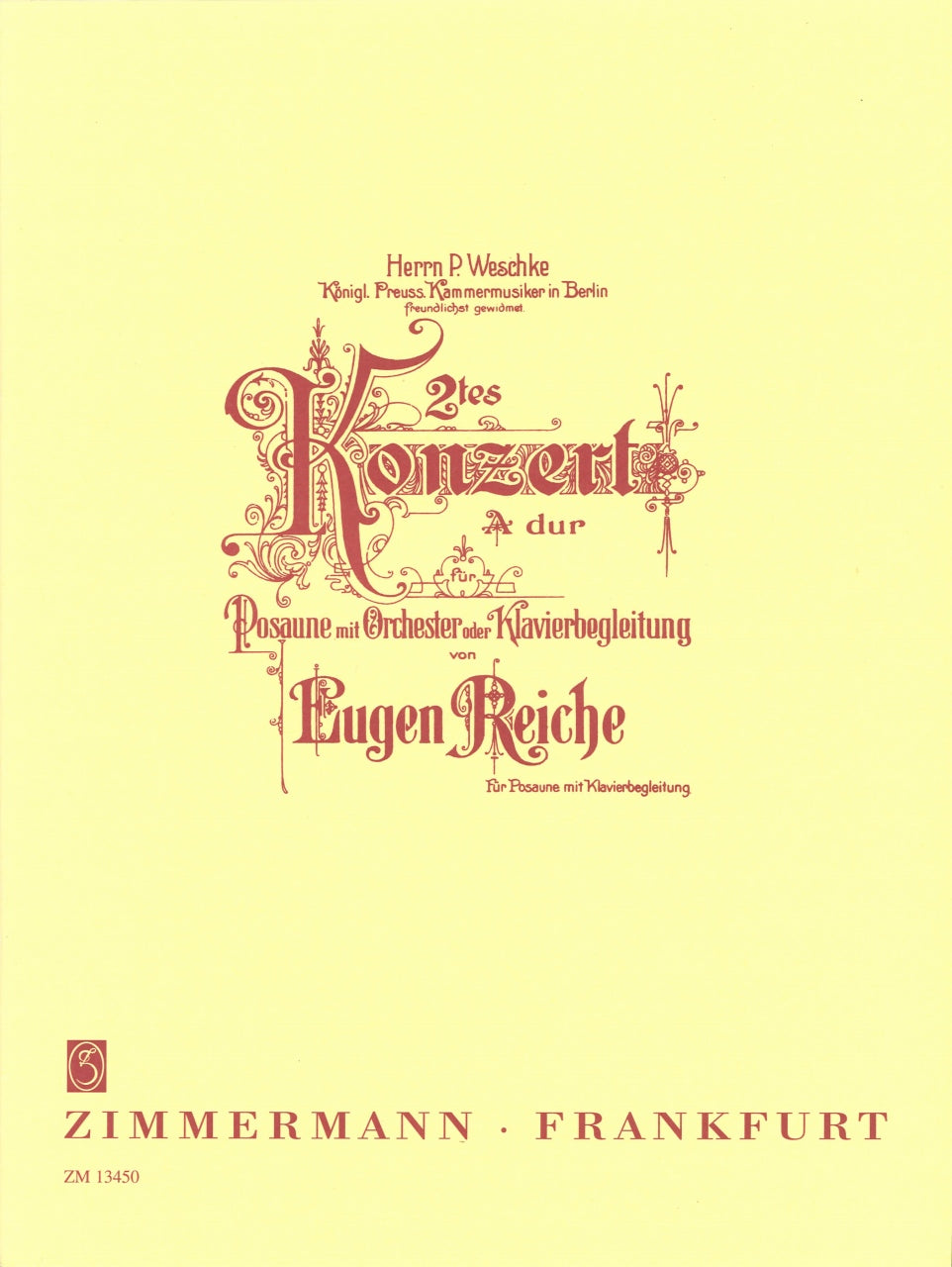 Reiche, Concerto No. 2 in A (Zimmermann)