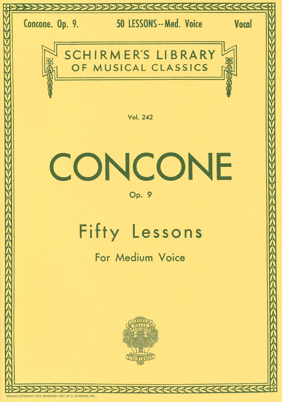 Concone, 50 Lessons op. 9 medium (G.Schirmer)