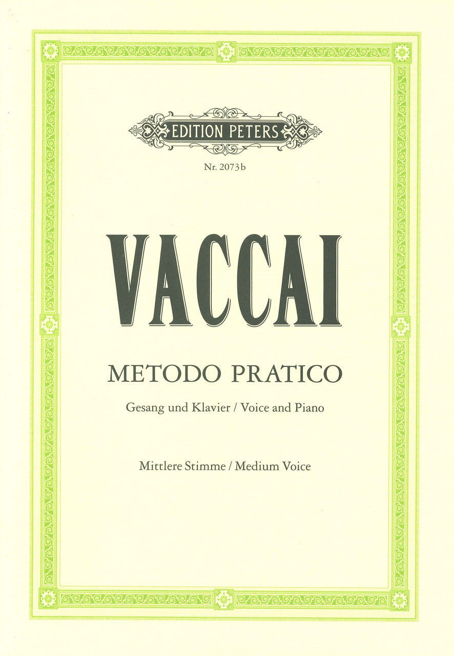 Vaccai, Method Pratico di Canto (Mezzo) (Peters)
