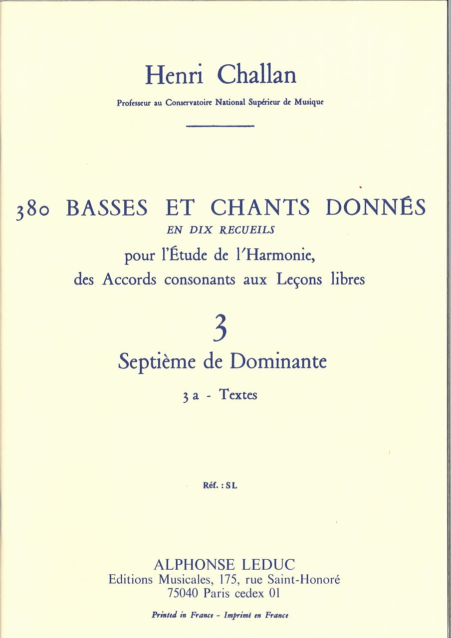 Challan, 380 Donnes 3a: Textes (Leduc)