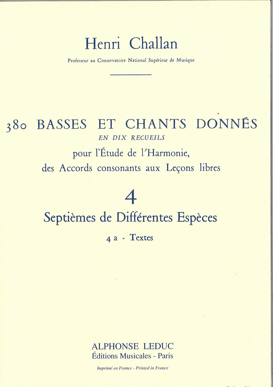 Challan, 380 Donnes 4a: Textes (Leduc)