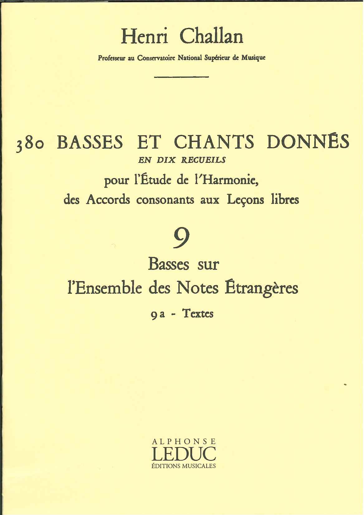 Challan, 380 Donnes 9a: Textes (Leduc)