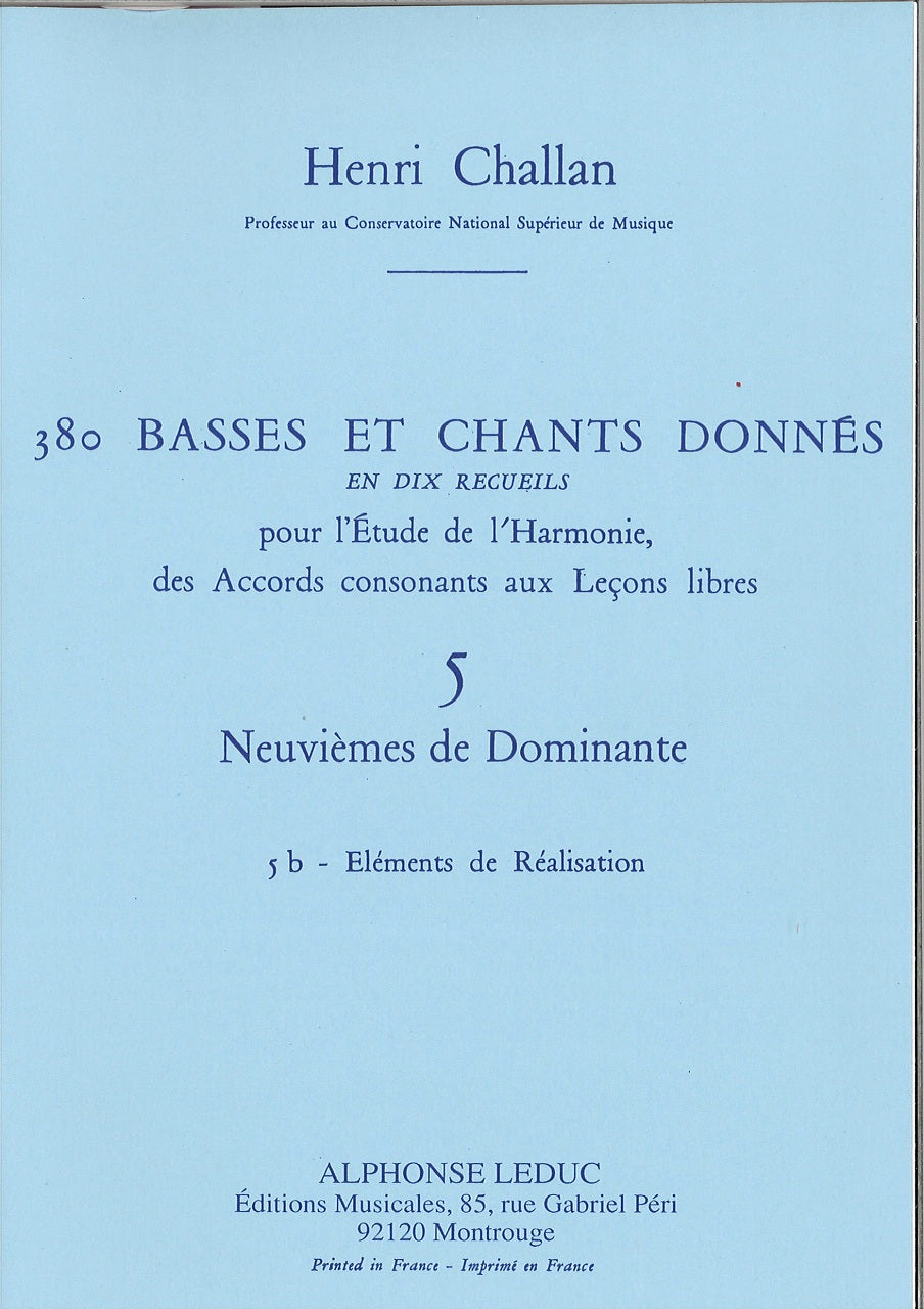 Challan, 380 Donnes 5b: Realisation (Leduc)