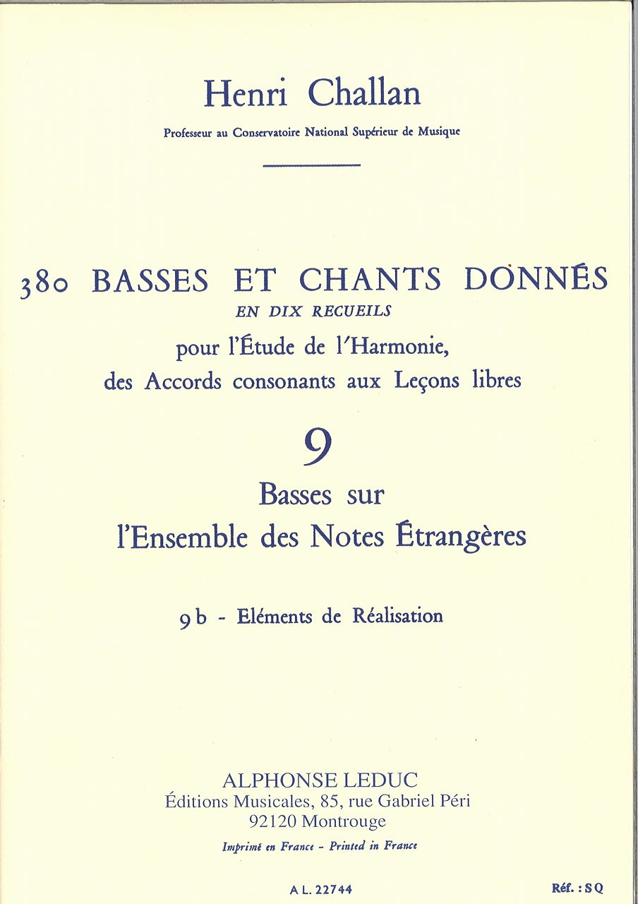 Challan, 380 Donnes 9b: Realisation (Leduc)