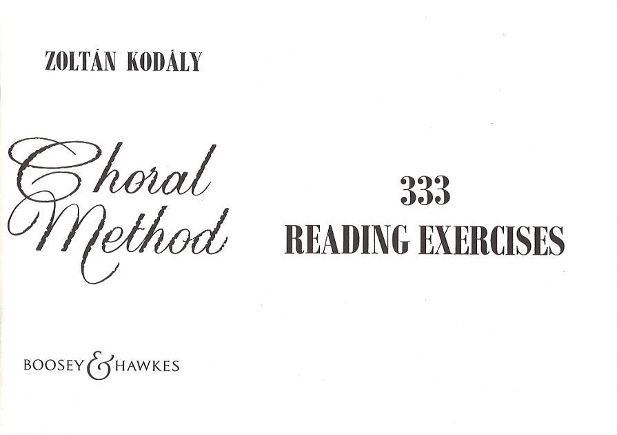 Kodaly, 333 Reading Exercises (Boosey)