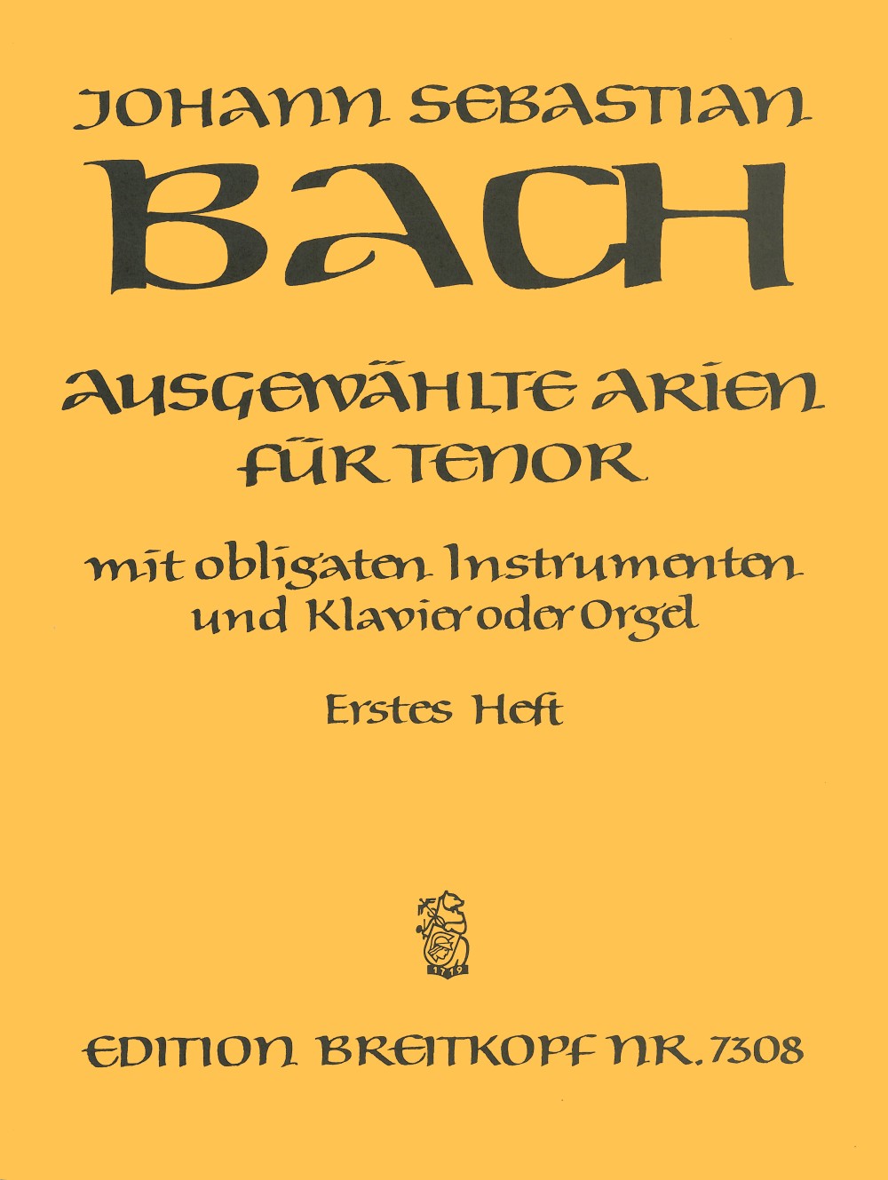 Bach, Ausgewahlte Arien fur Tenor 1 (Breitkopf)