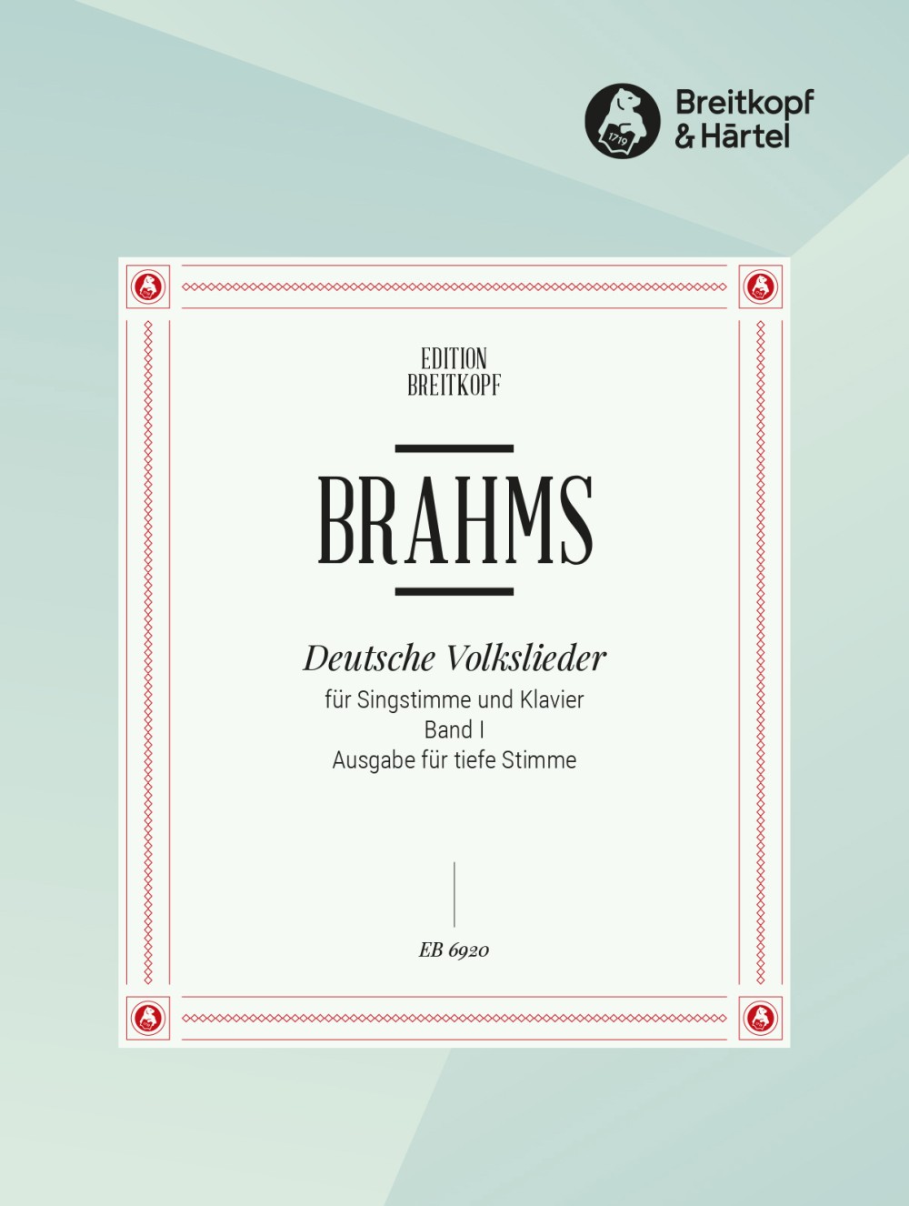Brahms, Deutsche Volkslieder 1 (L) (Breitkopf)