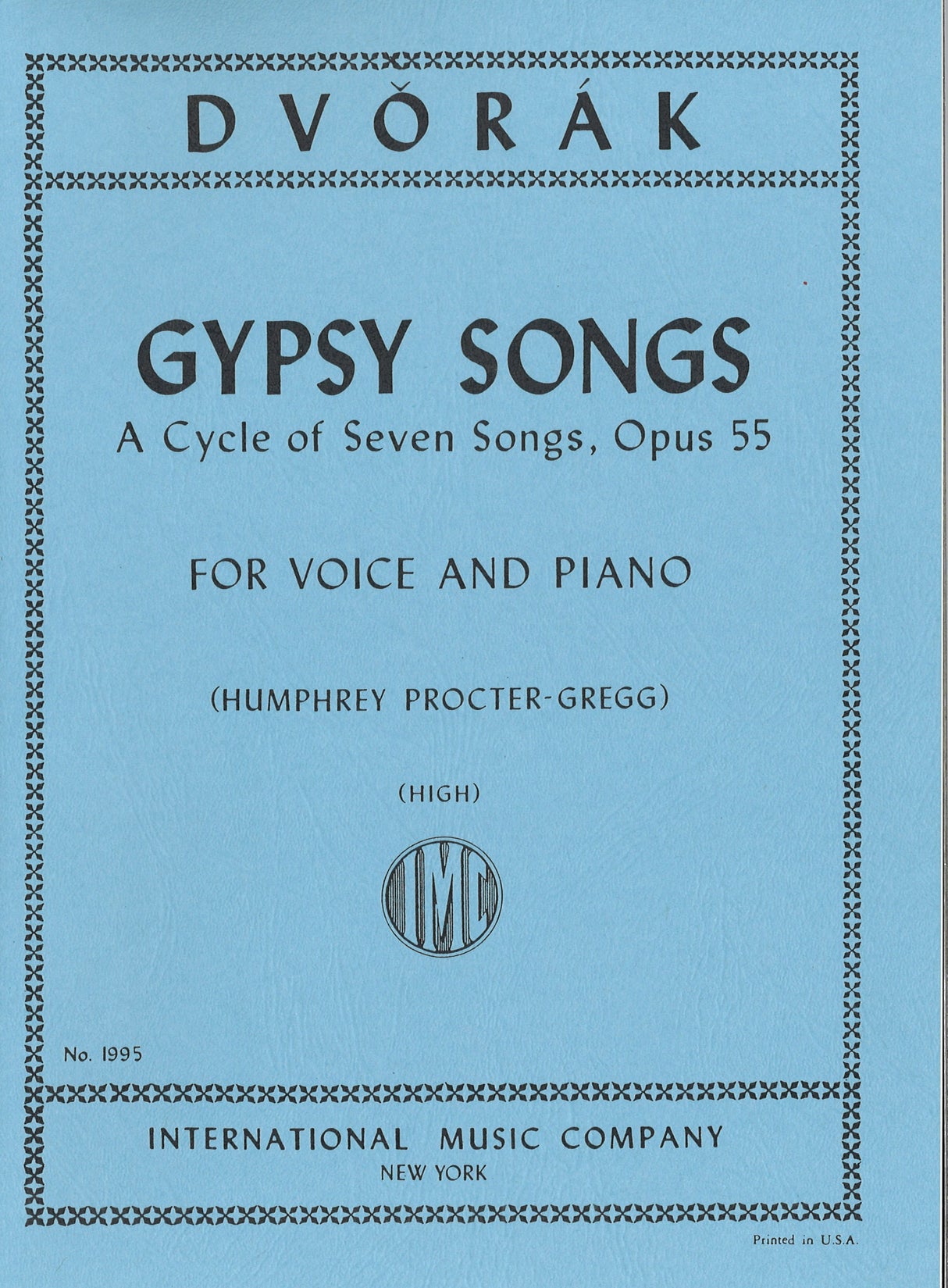 Dvorak, Gipsy Songs op. 55 [G/E] (H) (IMC)