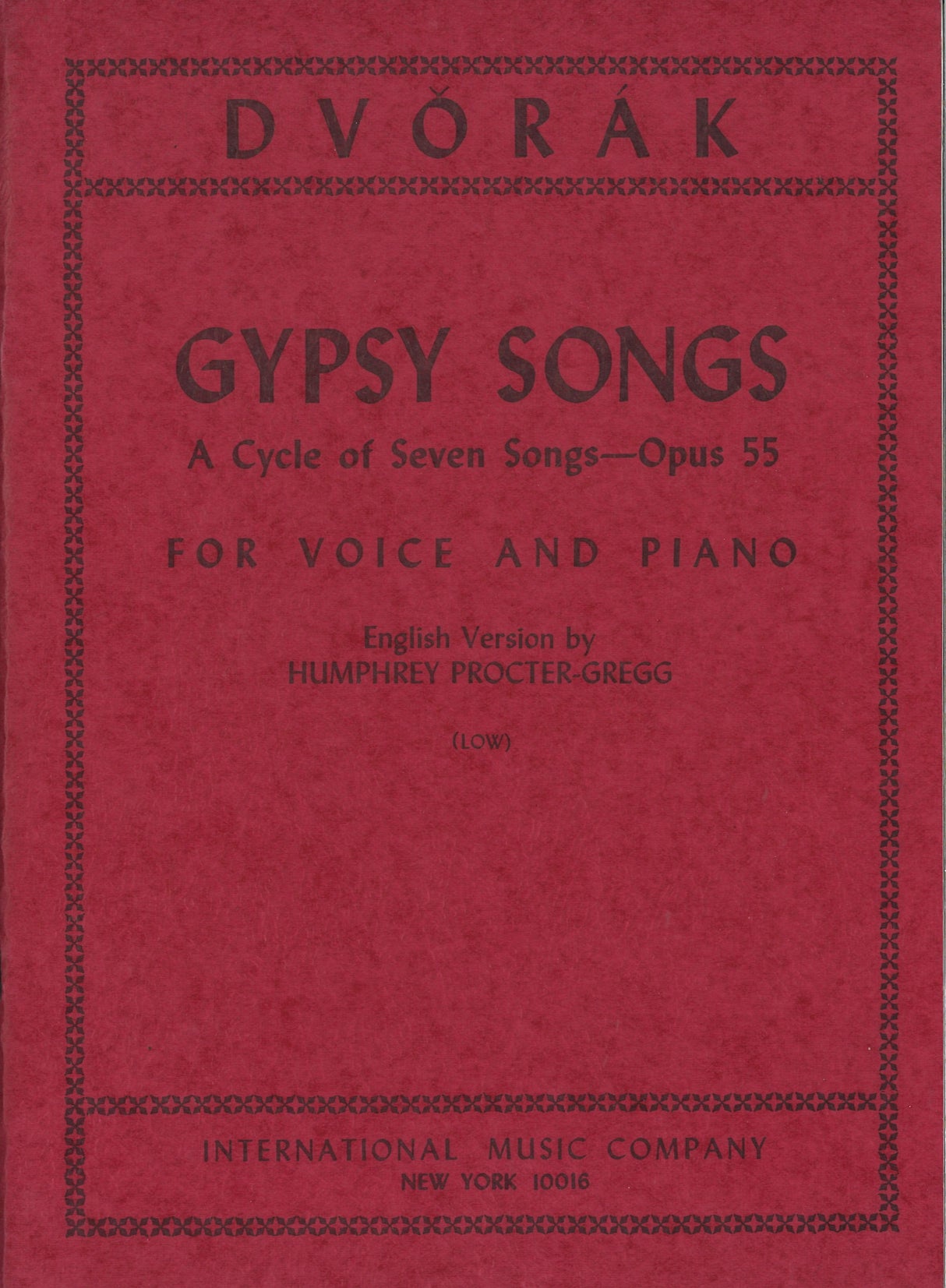 Dvorak, Gipsy Songs op. 55 [G/E] (L) (IMC)