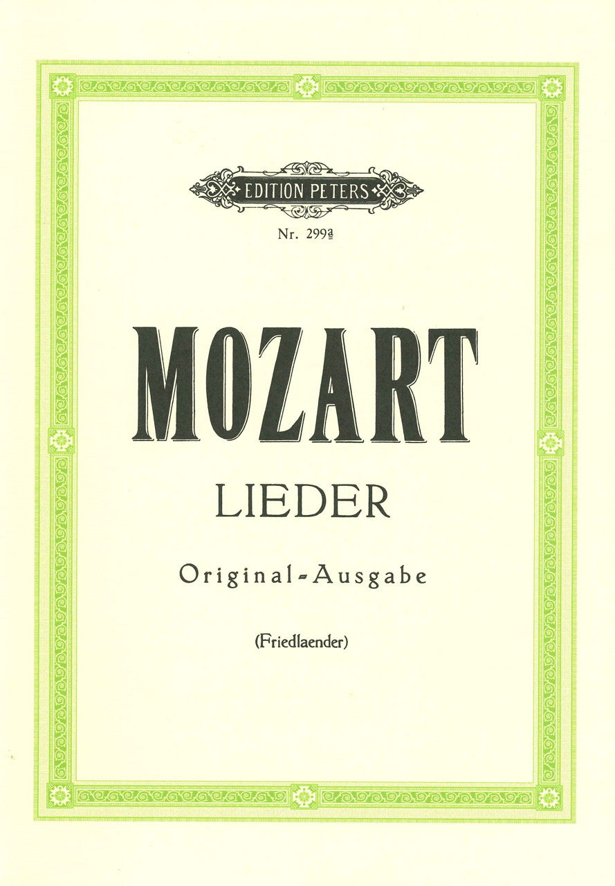 Mozart, 29 Lieder (hohe) (Peters)