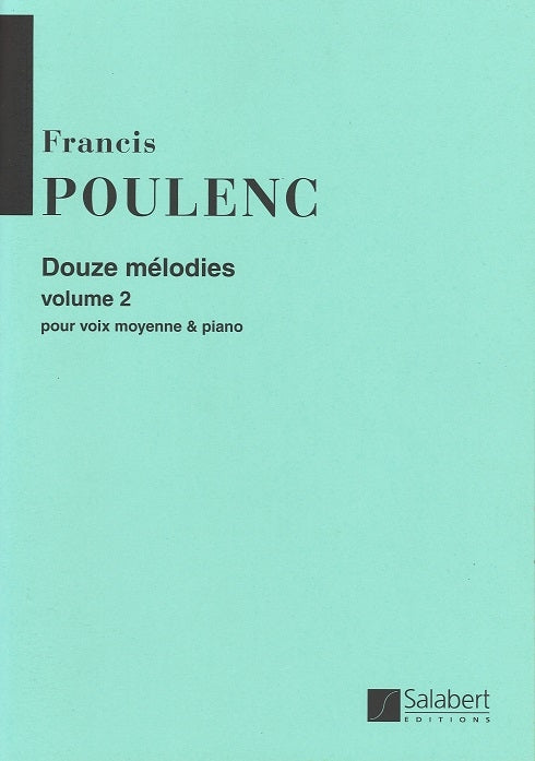 Poulenc, 12 Melodies 2 (Med,Pf) [F] (Salabert)