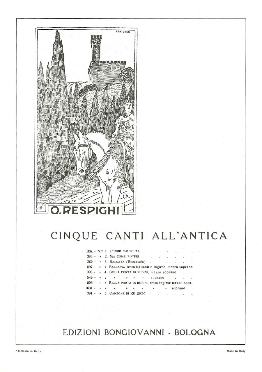 Respighi, 5 Canti all'antica, 1: L'udir (Bongiovanni)