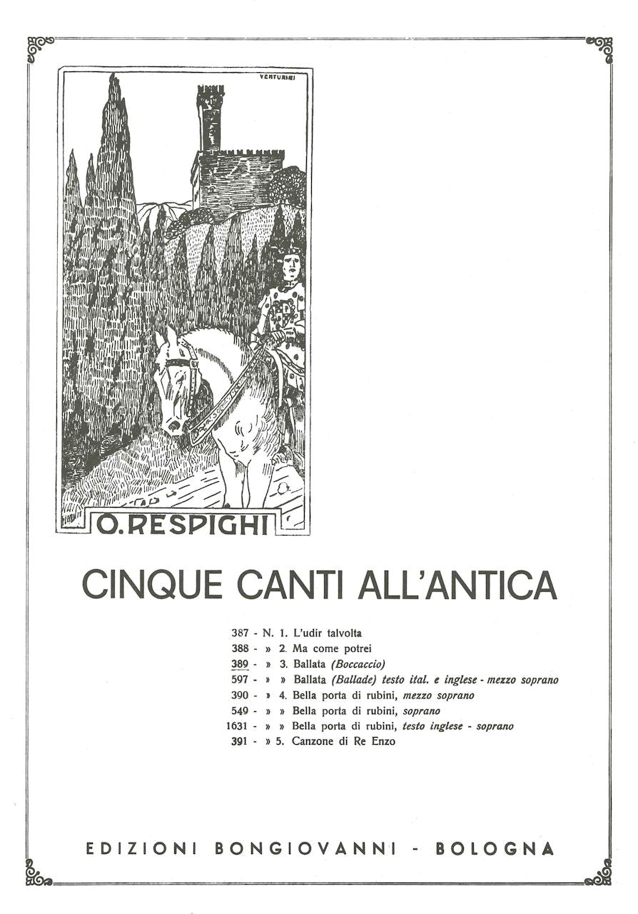 Respighi, 5 Canti all'antica, 3 [I] (Bongiovanni)