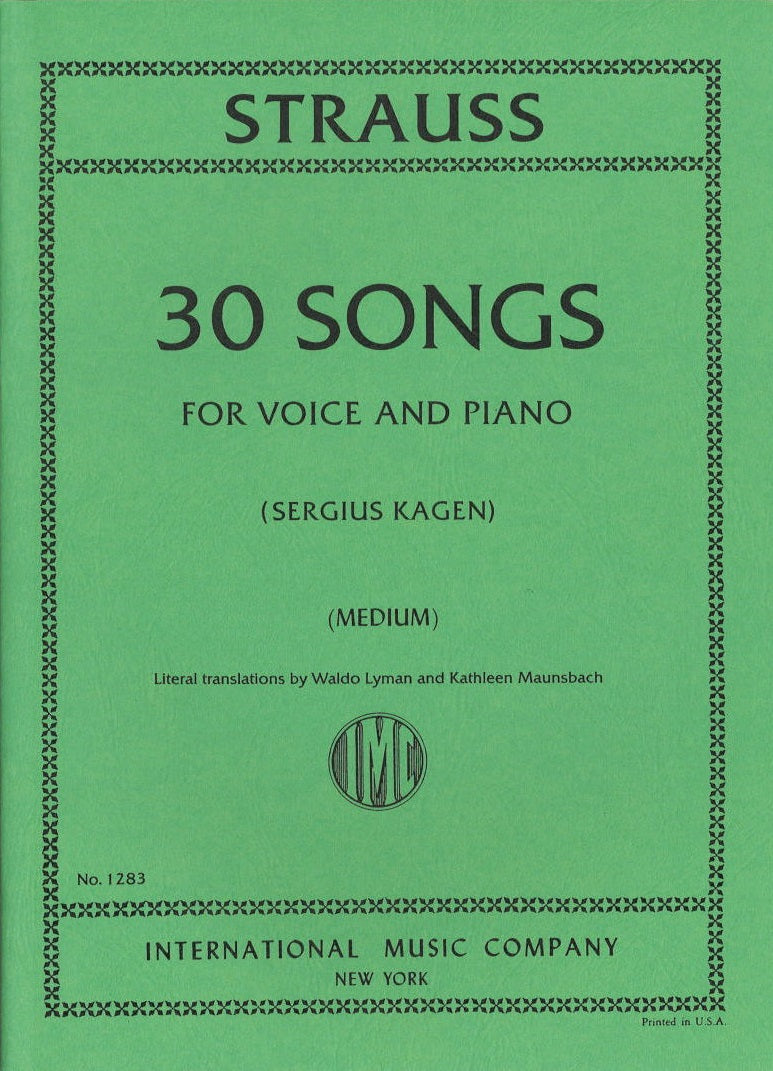 Strauss,R., 30 Songs (Medium) (IMC)