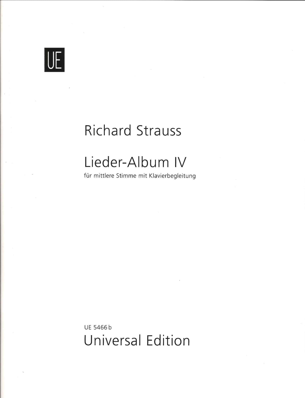 Strauss,R., Lieder-Album 4 (Med,Pf) (Universal)