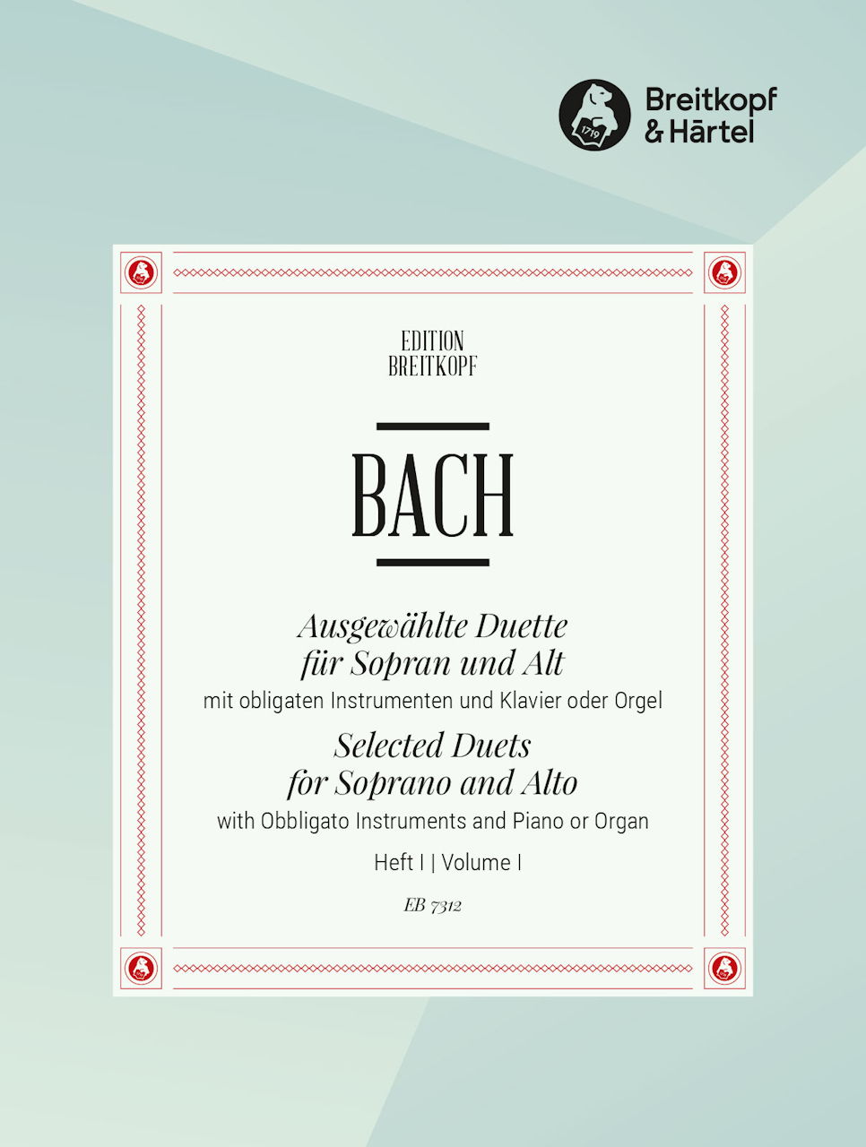 Bach, Ausgewahlte Duette fur Sop/Alt 1 (Breitkopf)