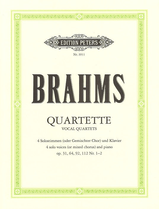 Brahms, Quartette op. 31,64,92,112/1-2 (Peters)
