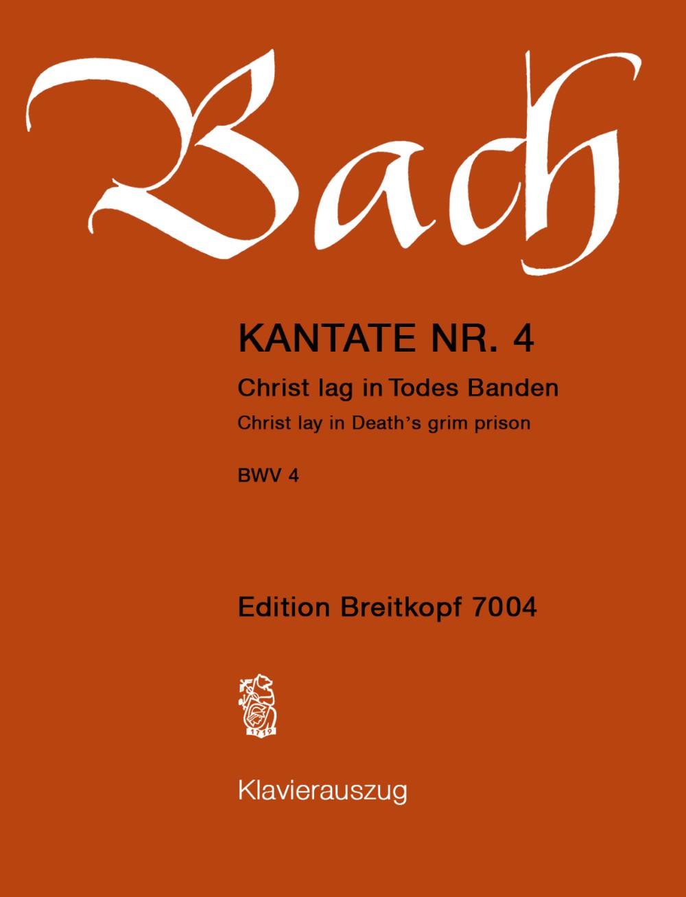 Bach, Kantate Nr.  4 [G/E] (Breitkopf)