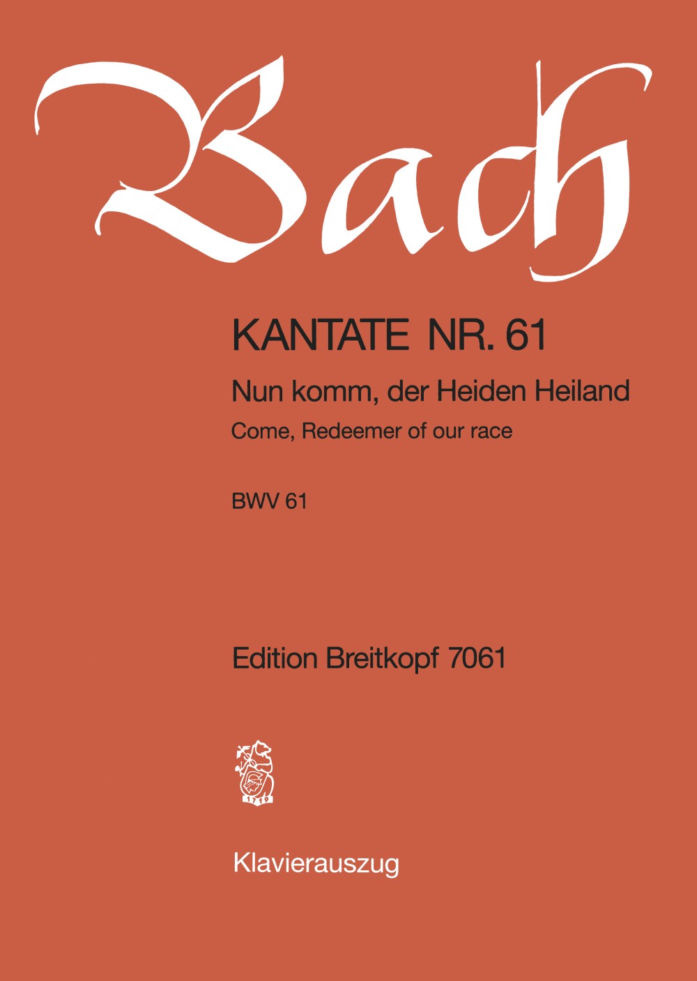 Bach, Kantate Nr. 61 [G/E] (Breitkopf)