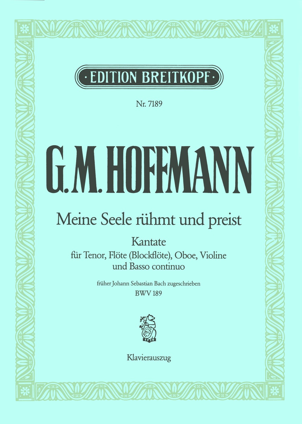 Bach, Kantate Nr.189 (von Hoffmann) (Breitkopf)