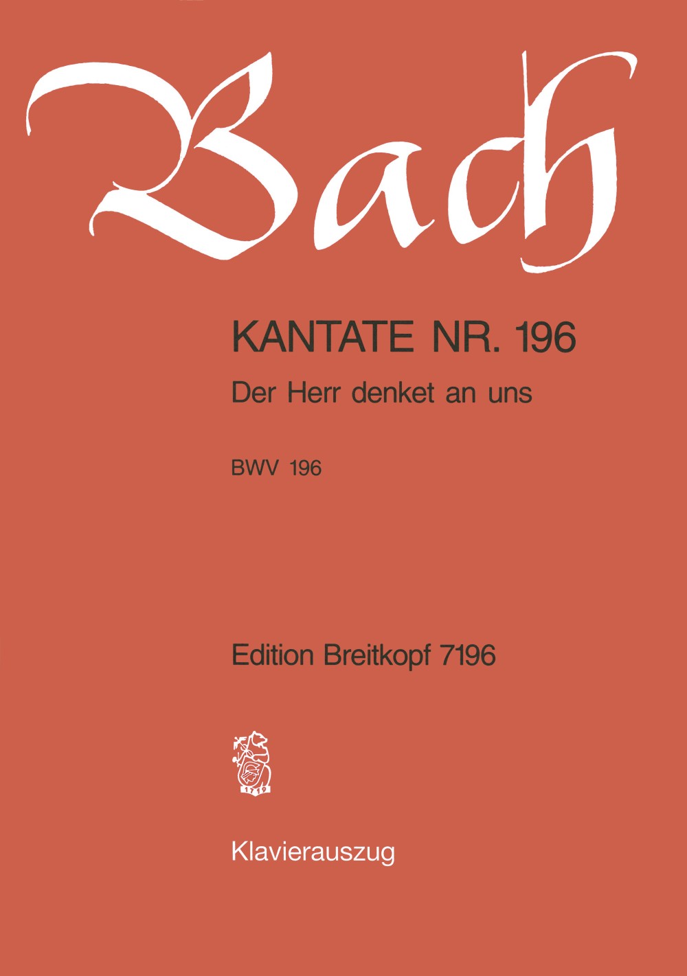 Bach, Kantate Nr.196 (Breitkopf)