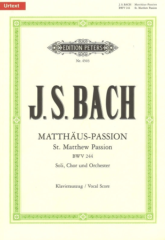Bach, Matthaus-Passion (Ochs) (Peters)