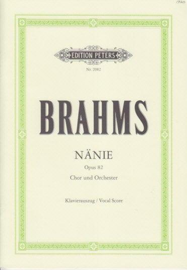 Brahms, Nanie op. 82 (SATB,Pf) (Peters)