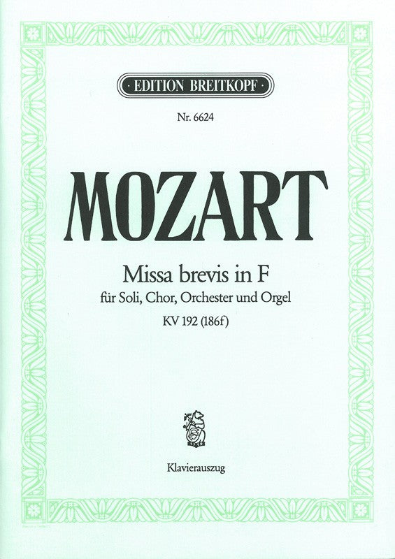 Mozart, Missa KV 192(186f) in F (Breitkopf)