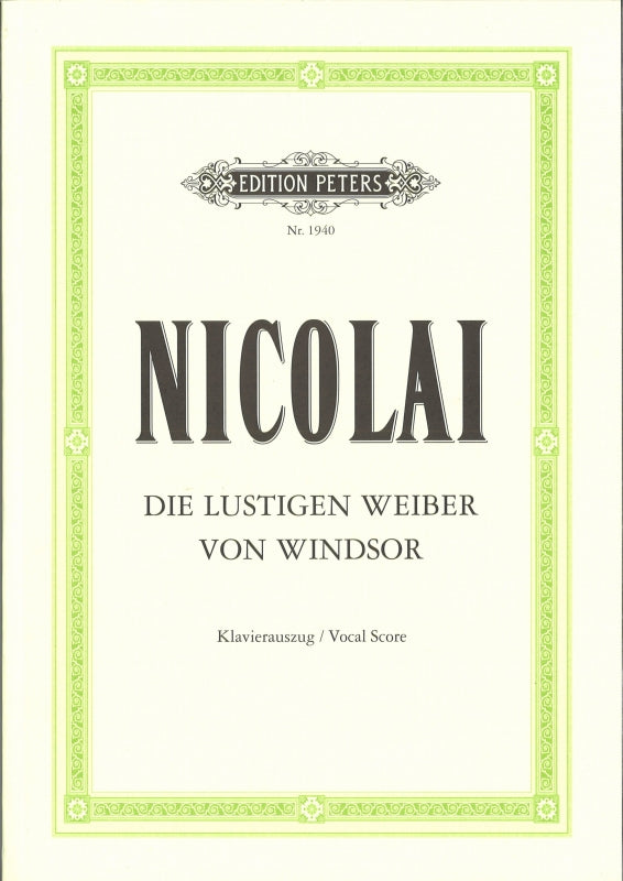 Nicolai, Lustigen Weiber von Windsor [G] (Peters)