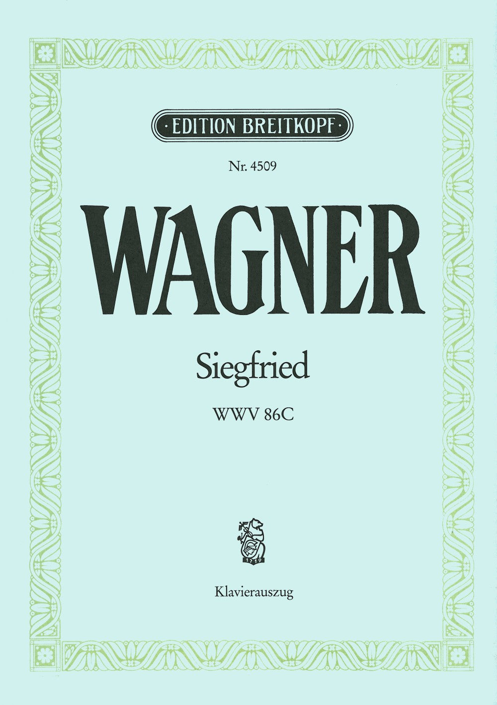 Wagner, WWV 86c Siegfried [G/E] (Breitkopf)