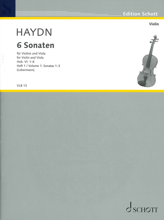 Haydn, Sonatas Hob. 6/1-3 (Vn,Va) (Schott)