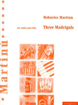Martinu, 3 Madrigals for Violin & Viola (Boosey)