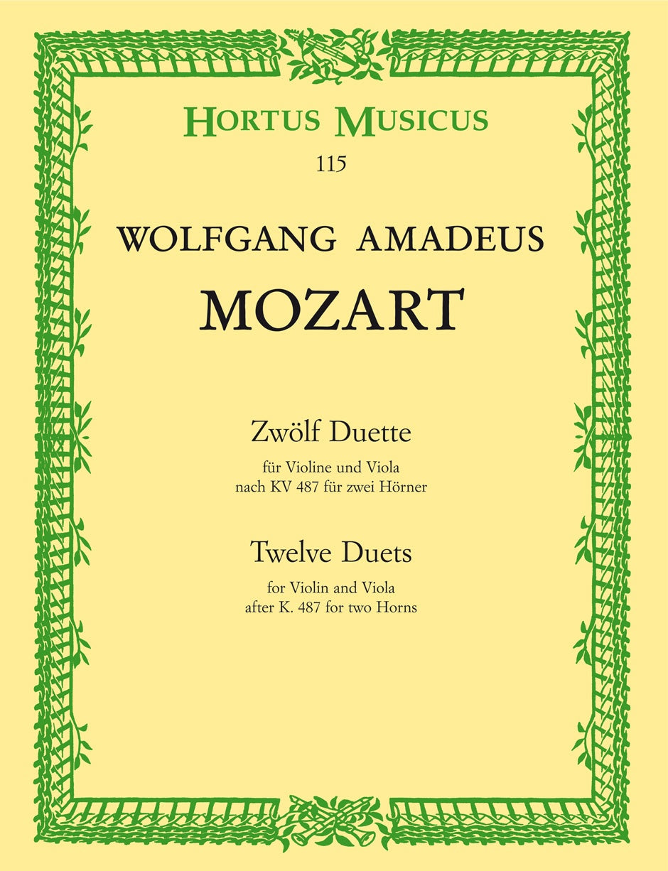 Mozart, 12 Duette KV 487 (Barenreiter)