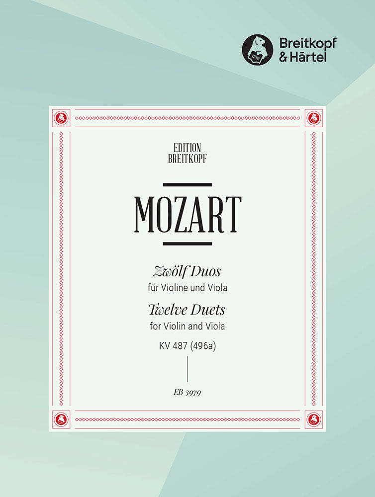 Mozart, 12 Duos KV 487 (Breitkopf)