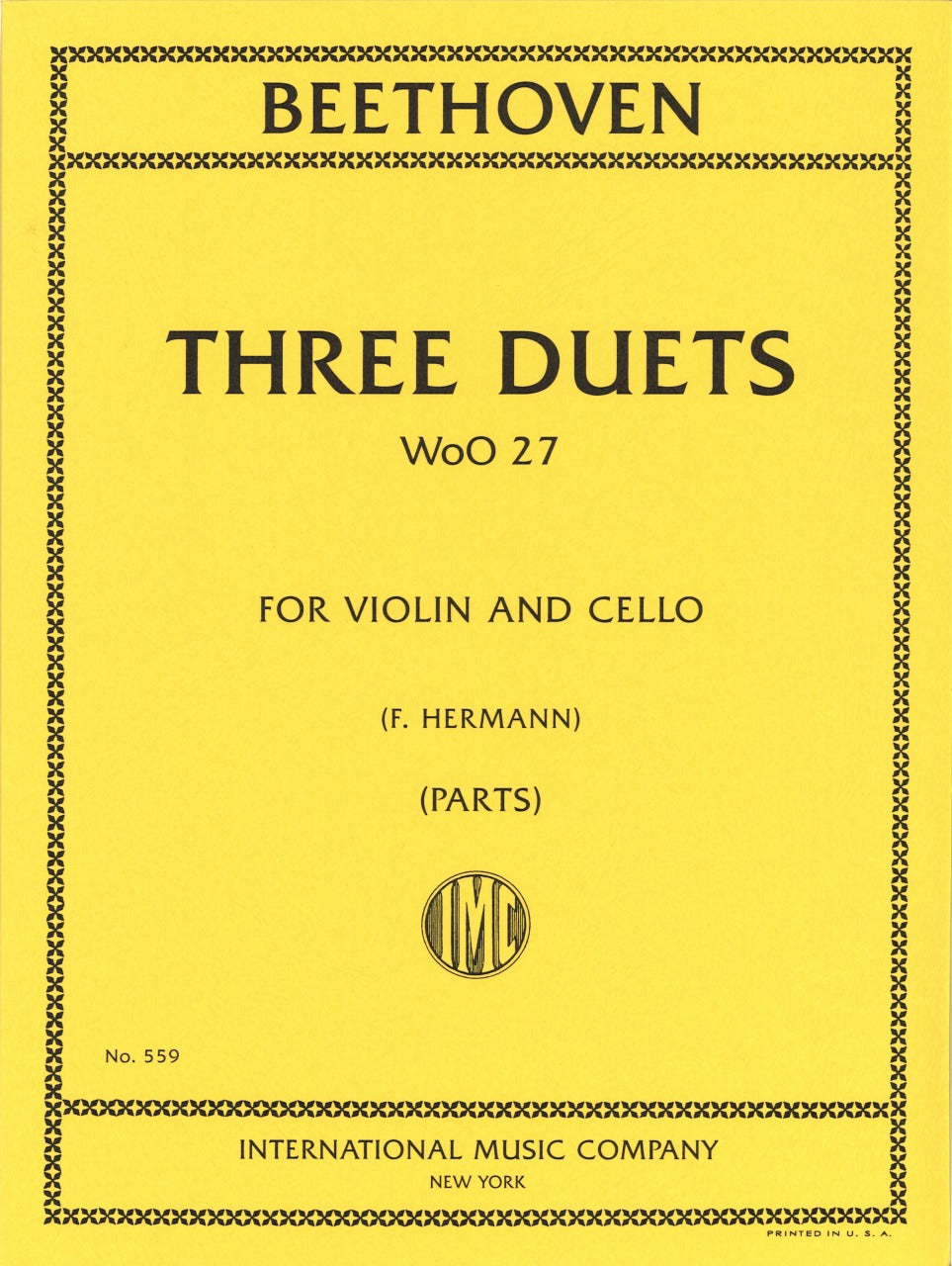 Beethoven, 3 Duets WoO 27 (Hermann) (IMC)