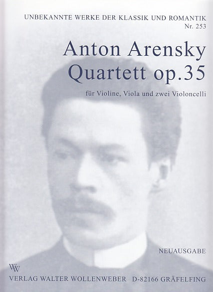 Arensky, Quartet op. 35 in a (Vn,Va,2Vc) (Wollenweber)
