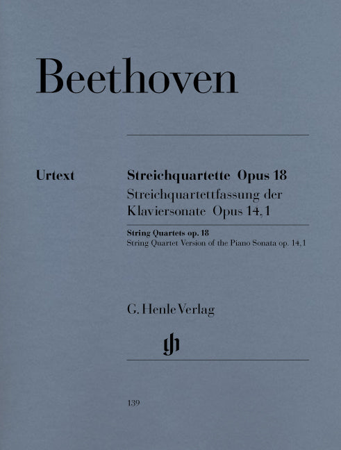 Beethoven, Streichquartette op. 18 (Henle)