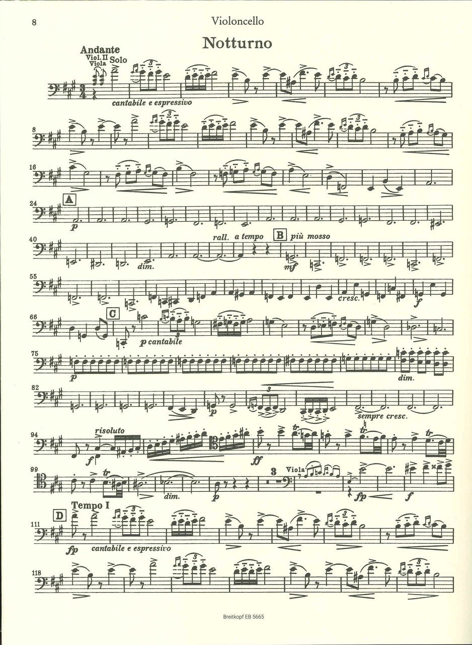 Borodin, String Quartet No. 2 in D (Breitkopf)