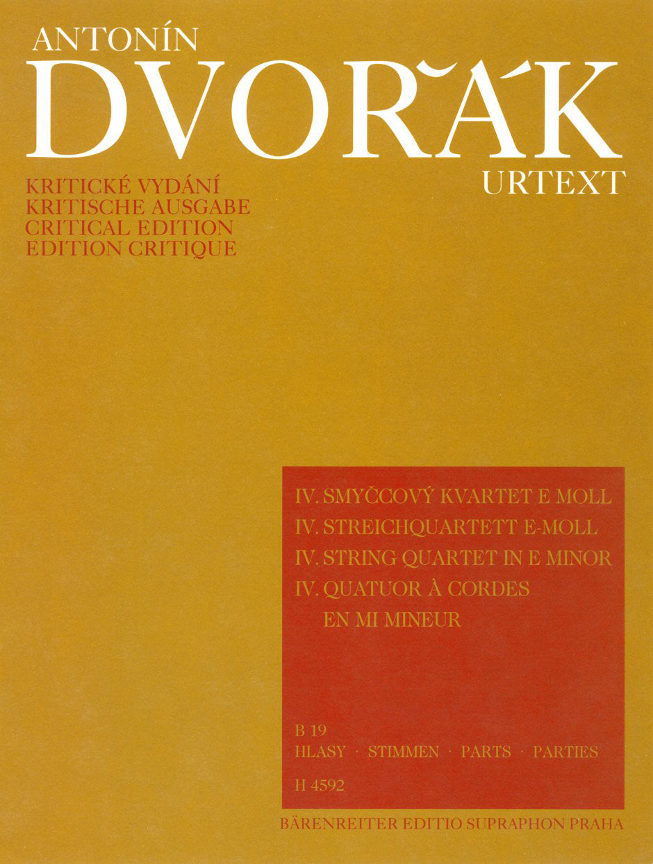 Dvorak, String Quartet No. 4 in e B 19 (Supraphon)