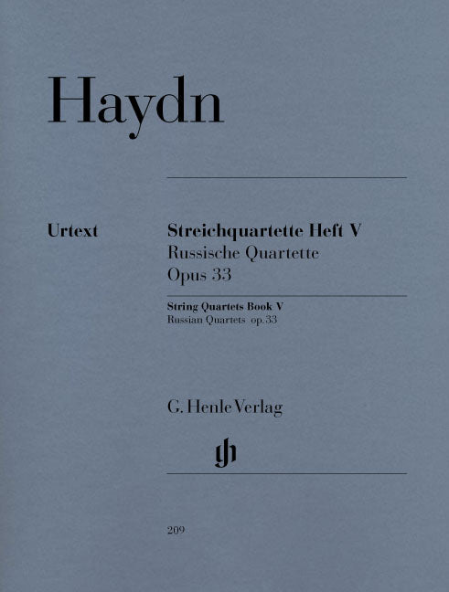 Haydn, Streichquartette 5: op. 33 (Henle)
